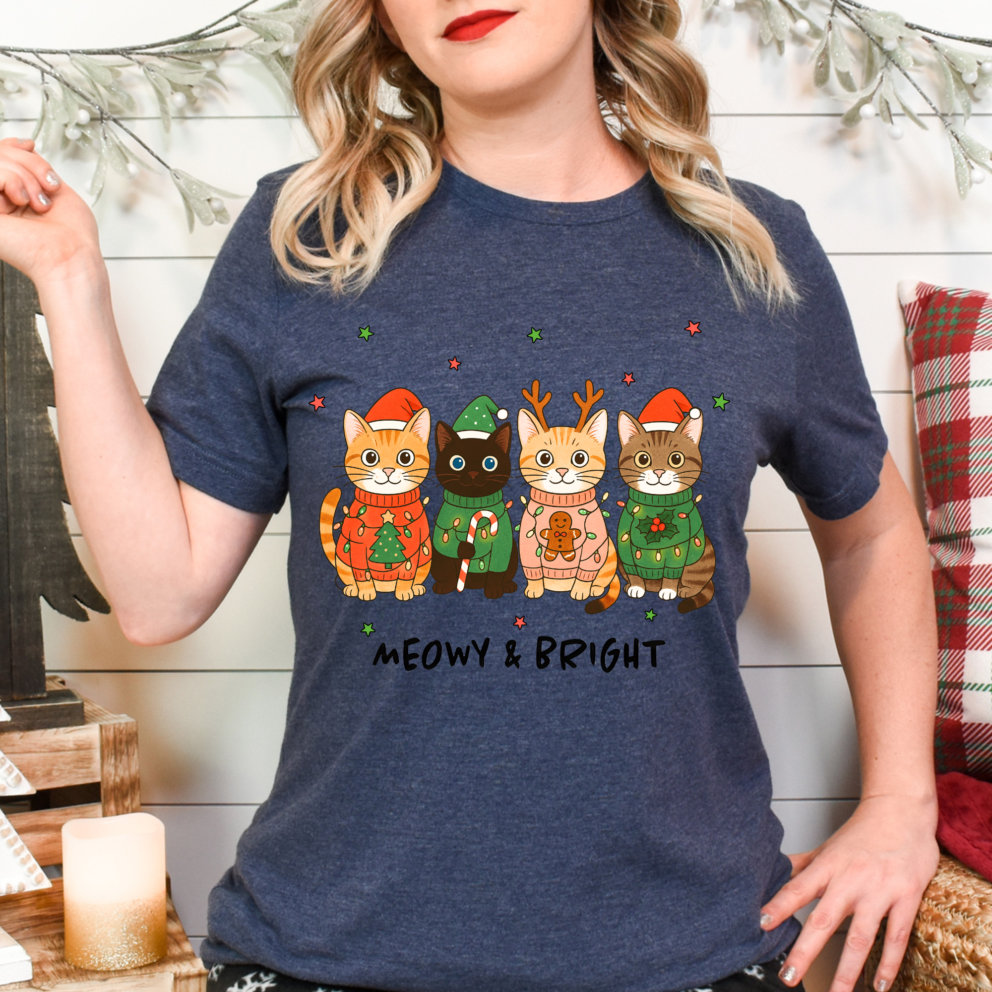 Naughty List Cats Shirt – Funny Christmas Cat Tee for Holiday Humor Fans